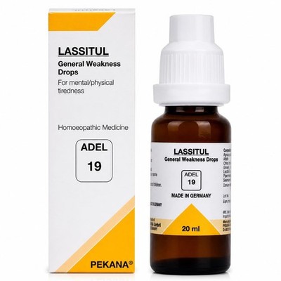 Adel 19 Lassitul Drops 20ml For General Weakness & Exhaustion (Pack of 1)