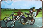 Easy Rider (1969) Ride Free Motorcycle Metal Tin Sign Vintage Poster Garage Wall