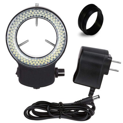 VMLIFR-09B Black Adjustable 144 LED Ring Light for Stereo Microscope | 2.5'' (...