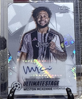 UEFA Club Competitions Chrome , Weston Mckennie Ultimate Stage Auto.