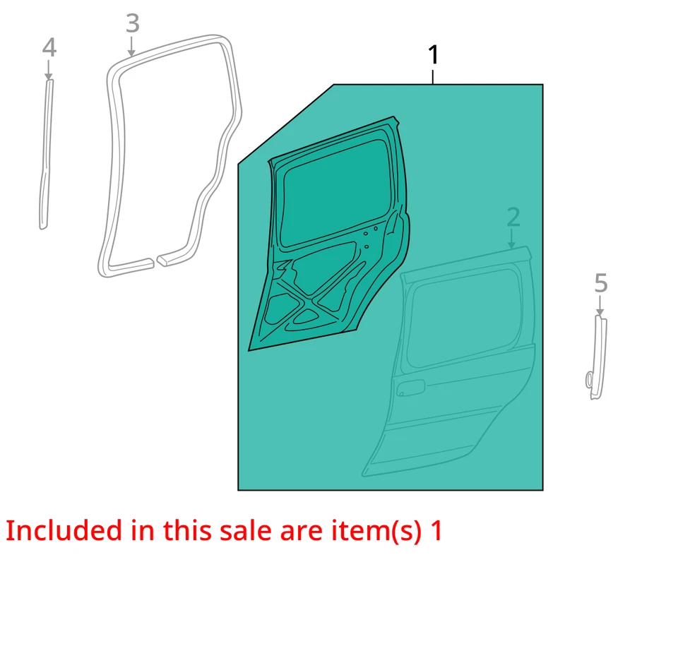Chevrolet Saturn Uplander 2005-2008 puerta relé ASM RR SI LWB LH 88980792 NUEVO OEM Foto 2 de 3