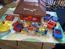 Vintage 1970's Playskool McDonald's Familiar Places Activity Cars Play Mat