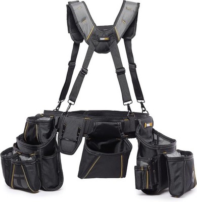 ToughBuilt   Pro Framer Suspension Rig Tool Belt System 2 Large Pouches