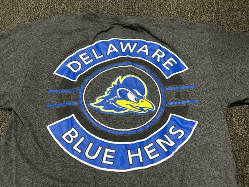 Delaware Blue Hens T-Shirt Adult Small Dark Grey Short Sleeve Tee Mens Champion - Picture 7 of 10