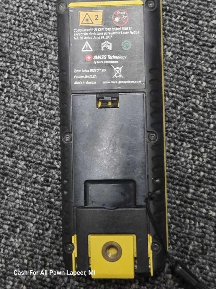Medidor de distancia láser de precisión Leica DISTO D5 negro amarillo medida usado Foto 3 de 3