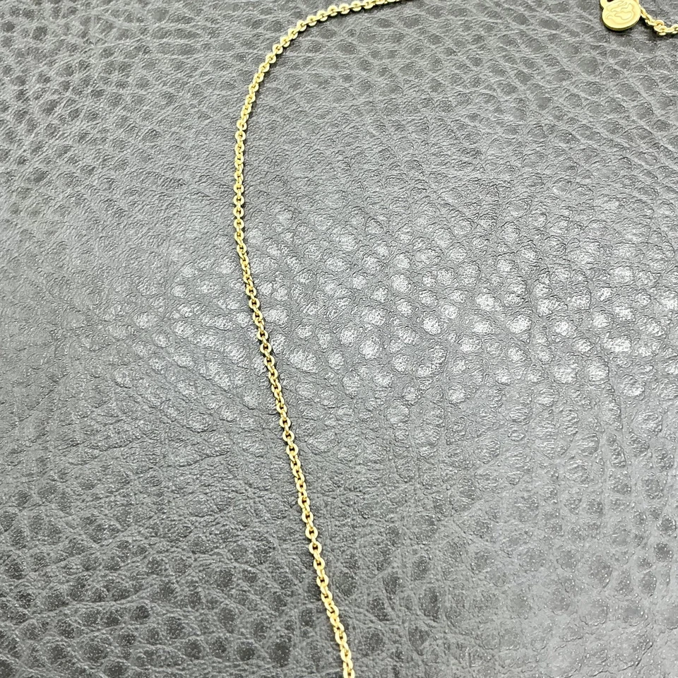 Spartina 449 Anchor Necklace Nautical Pendant Adjustable Dainty Chain Gold Tone - Image 4 of 4