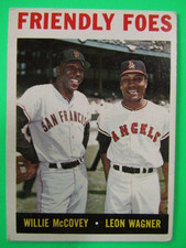 Vintage 1964 Topps #41 Willie McCovey Leon Wagner VG Friendly Foes LOW $hip 0186