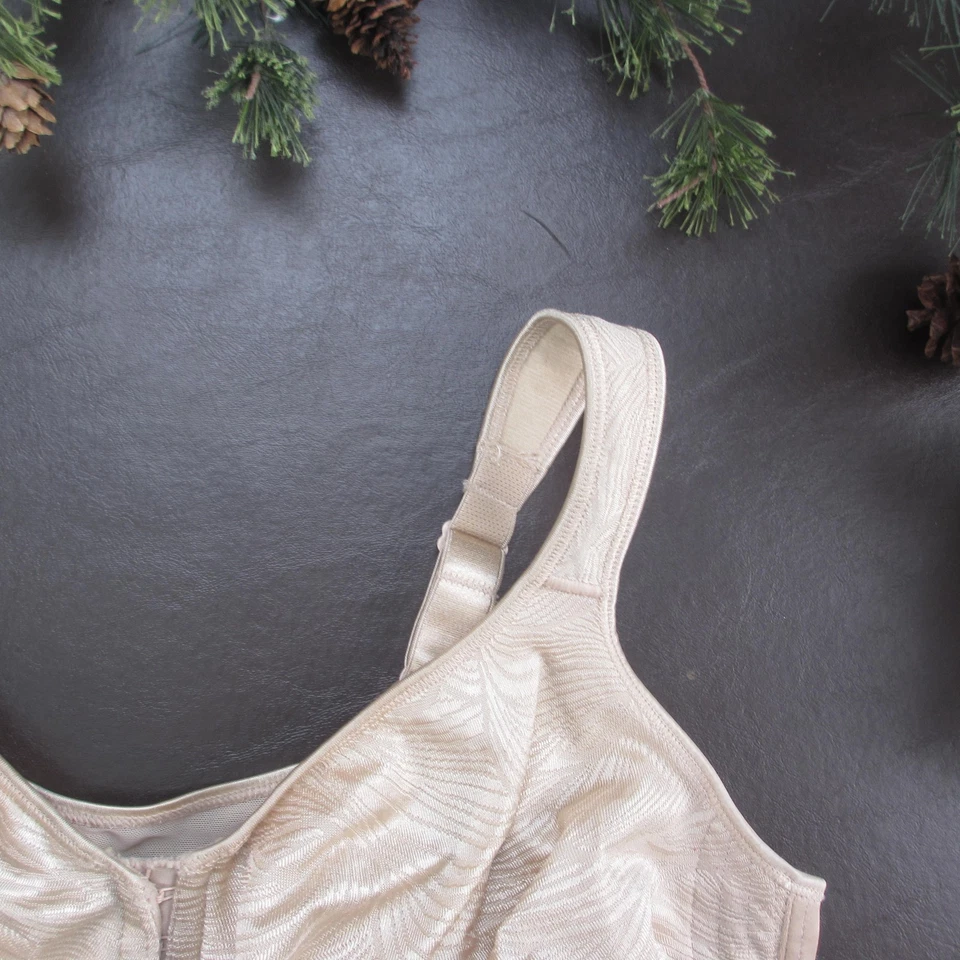 Sujetador Playtex para mujer 40DD beige inalámbrico cierre frontal soporte cómodo forrado E525 Foto 4 de 4