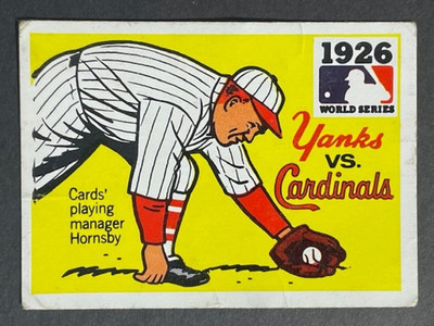 1968 RG Laughlin Fleer WORLD SERIES CARD -1926 YANKS vs CARDS #24 - VG - creases