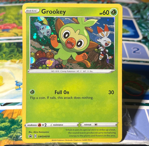 Grookey 1 SWSH070 Holo Promo Sword & Shield Promo Pokemon Near Mint