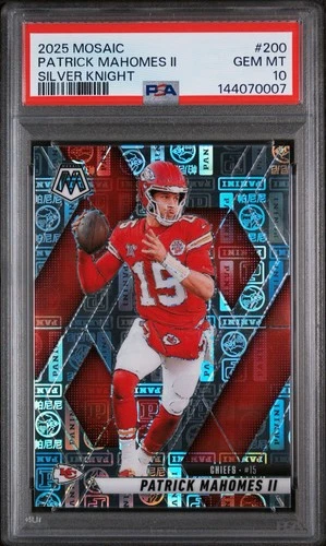 2025 Panini Donruss Patrick Mahomes II Silver Knight PSA 10