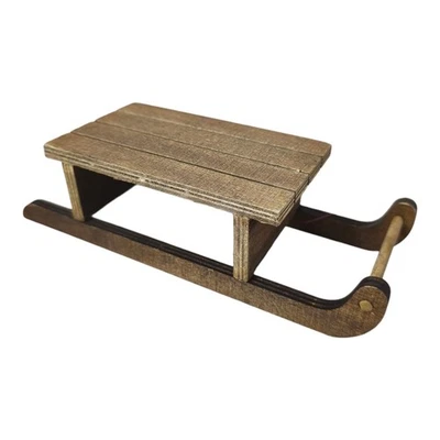 GOLDBACH Schlitten Dekoschlitten Holz 5,5x7x19cm DIY Weihnachtsdeko Adbent Basteln