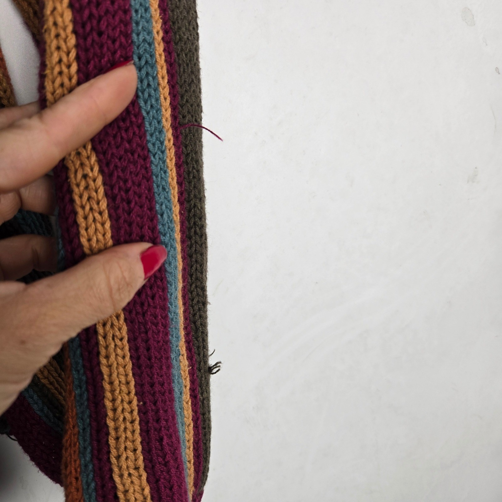 Vtg Reference Point Patchwork Knit Sweater Purple… - image 3