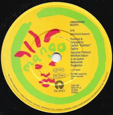 Undivided Roots - She (7'') (Near Mint (NM or M-)) - 3059903902