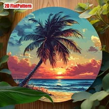 1pc 2D 2D Flat- 1pc 7.87inch X 7.87inch Aluminum Easter Decoration Tree and Cher