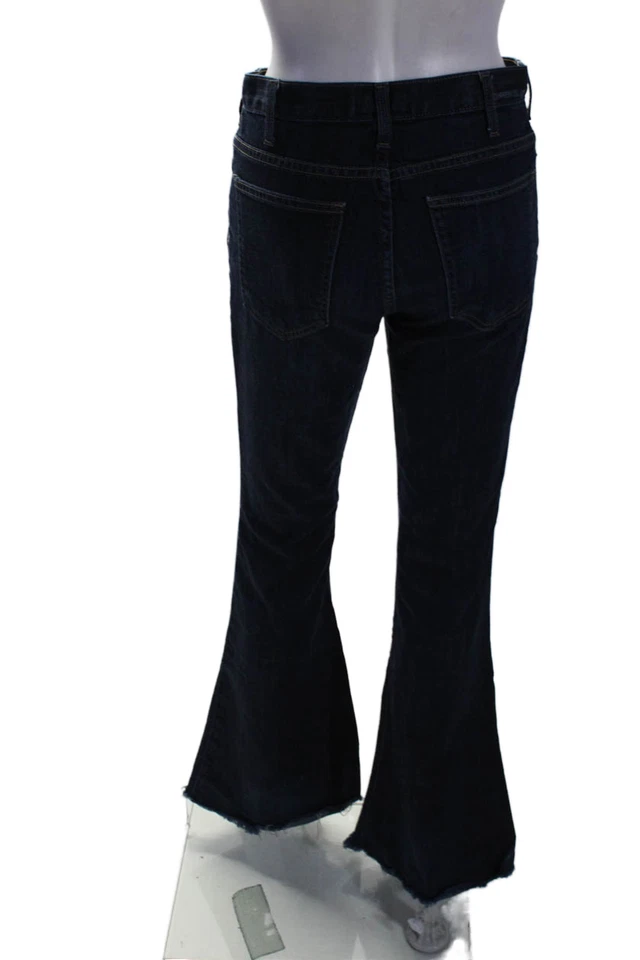 Current/Elliott Womens Zip front Tapered Leg Dark Wash Skinny Jeans Blue 26 in - Image 3 of 4