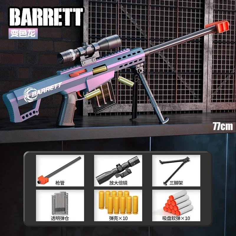 🎯 Barrett Sniper Rifle Toy Gun – Manual Load Soft Bullet Blaster! - Image 4 of 4