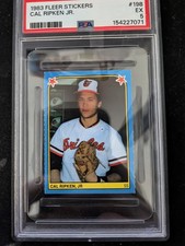 Cal Ripken Jr. 1983 Fleer Stickers #198 PSA 5
