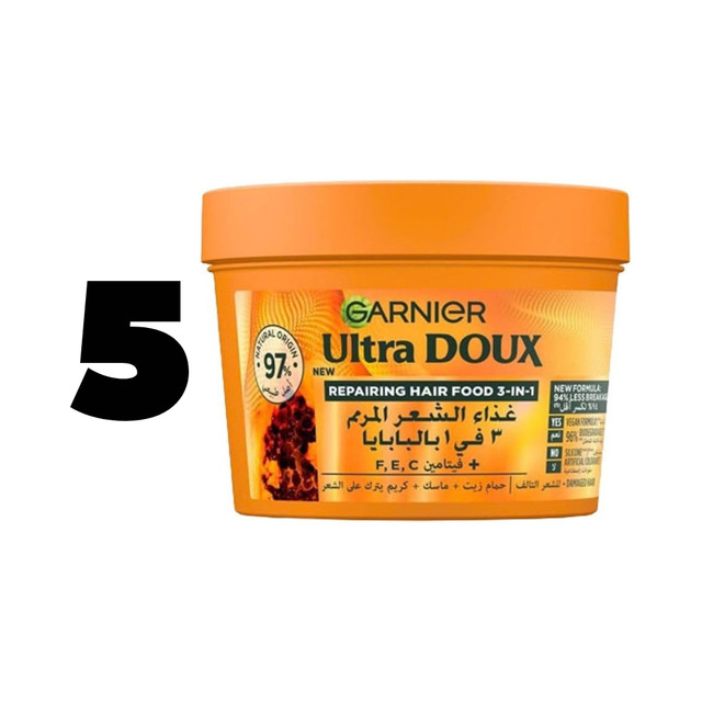 5X Garnier Ultra Doux Hair Food Repairing Papaya Hair Mask For Damaged Hair 390