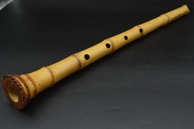 Japanese antique Vintage Shakuhachi Flute Instrument length 60.0cm Bamboo Japan