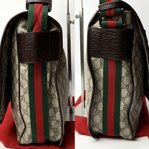 Gucci GG Pattern Messenger Bag Large Capacity A4 Size Used Excellent - Picture 3 of 10