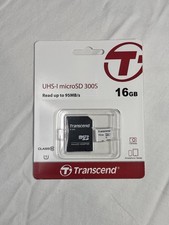 Transcend 16GB 300S UHS-I microSDHC Memory Card with SD Adapter