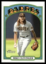 2021 TOPPS HERITAGE BASEBALL CARD MIKE CLEVINGER #722 SAN DIEGO PADRES 6511