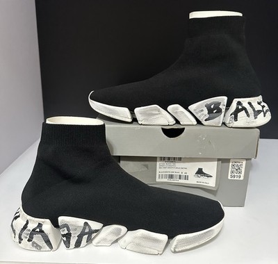 Balenciaga Speed Trainer 2.0 Graffiti Worn Out BlackMen Sneaker