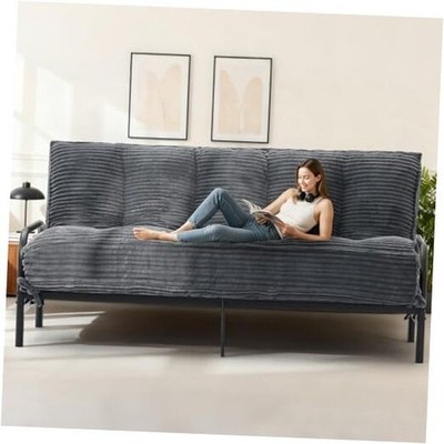 10'' Futon Mattress Queen Size,Futons Sofa Couch Bed with Queen (10 inches) Grey