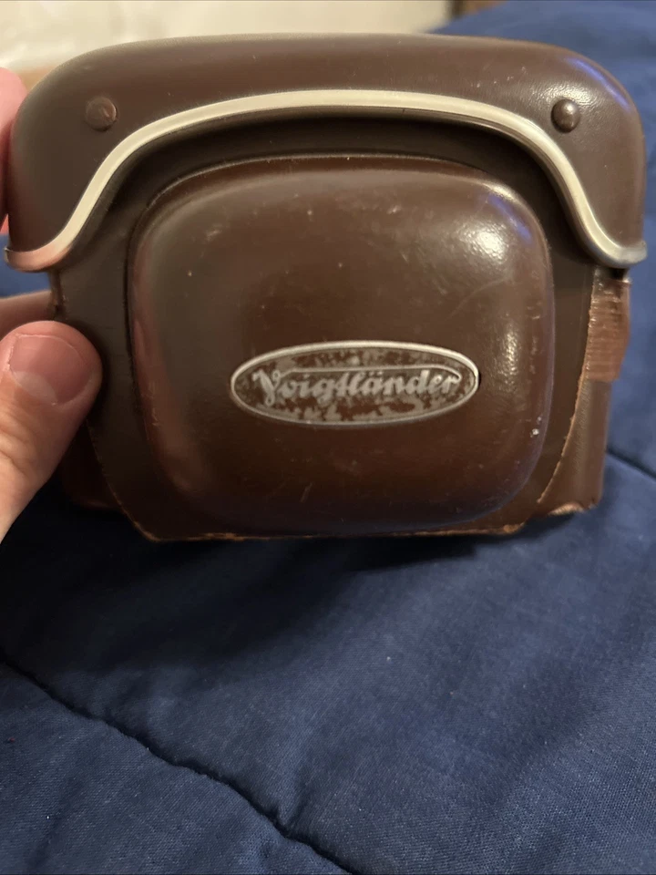 Voigtlander - Estuche de cuero genuino vintage marrón, Alemania Occidental años 60 ver fotos Foto 2 de 4