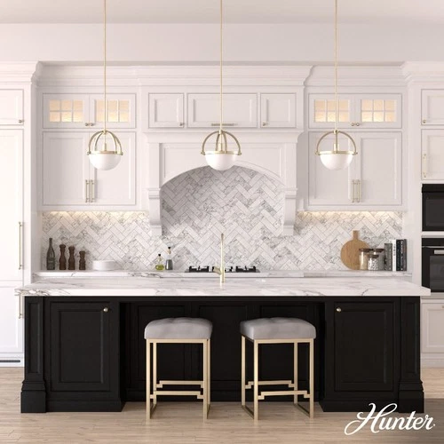 Hunter Fans - Wedgefield 1-Light Pendant In Formal Style-12.25 Inches Tall and - Picture 3 of 4