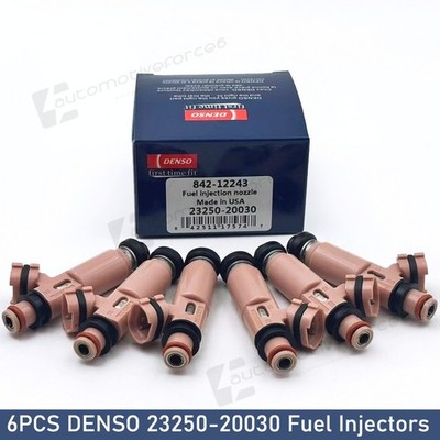 6PCS DENSO 23250-20030 Fuel Injectors for 2002-2008 Lexus Toyota 3.0L 3.3L V6