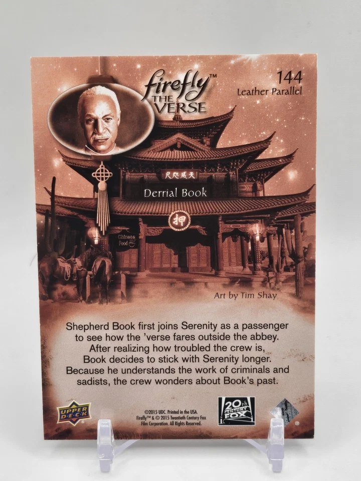 2015 Upper Deck Firefly: The Verse Characters Leather /99 Derrial Book 3j2 - Image 2 of 2