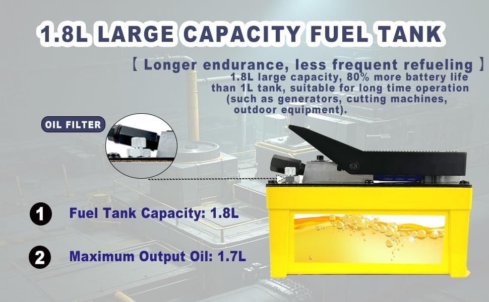 Air Hydraulic Pump Steel Tank Air Actua Treadle Hydraulic Pump with Pipe
