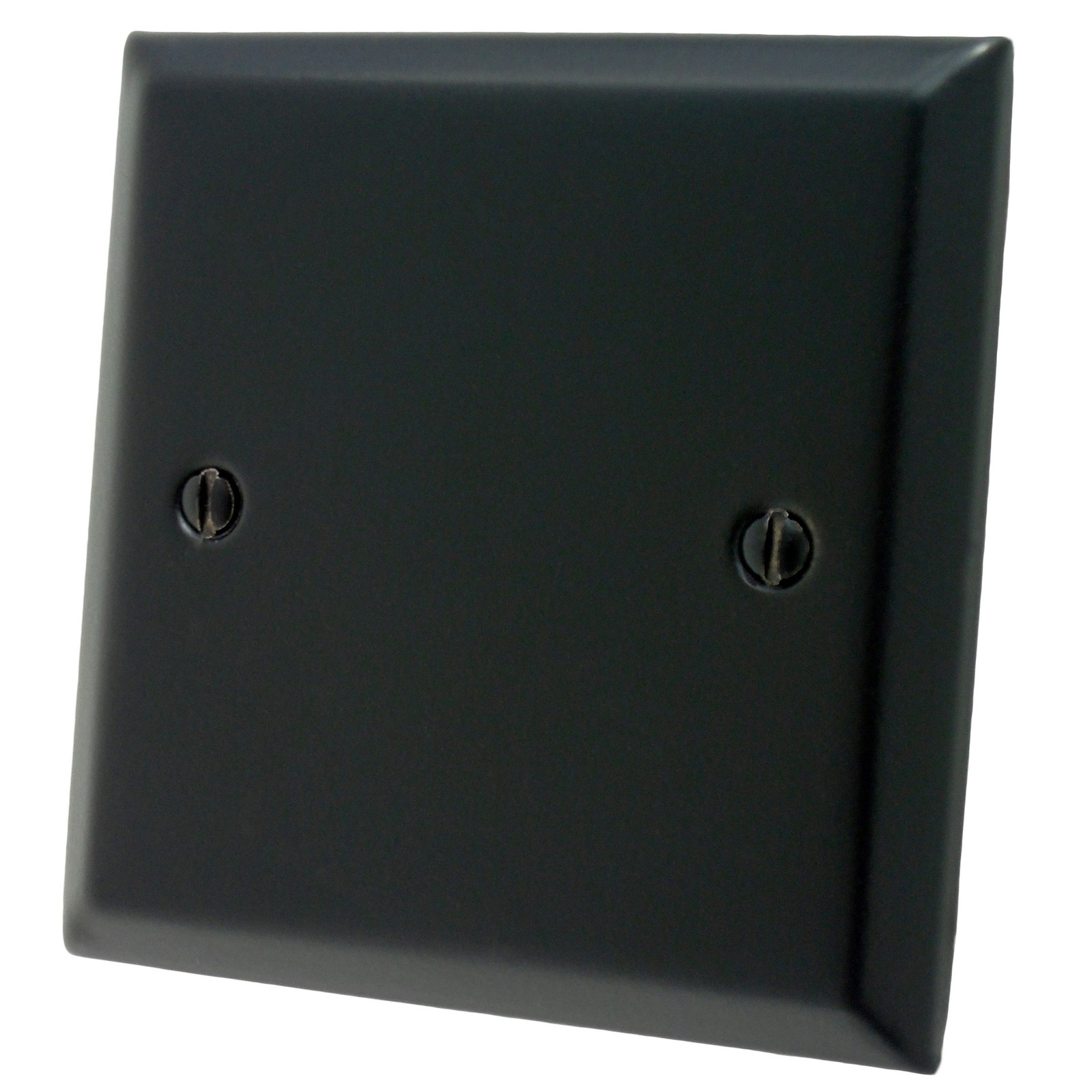 Trendi Switch Artistic Modern Plaque D'obturation Double Brillante Sans Vis Blanc Glacé