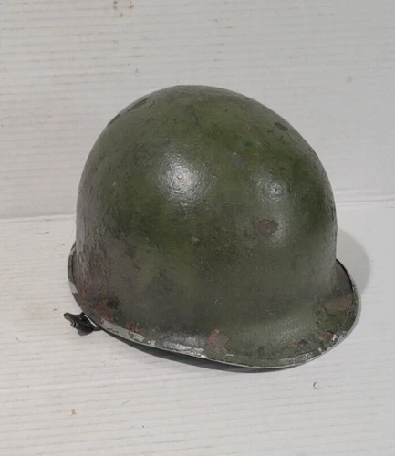 Vtg WWII Military Steel Helmet with Liner
