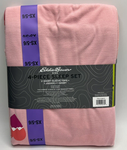 Girls Size S (7/8) Eddie Bauer 4-Piece Sleep Set Mix & Match Pajamas - Picture 3 of 4