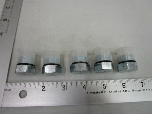 LOT OF 5 PARKER 8P50N-S, Hex Head Plug  Head 3/4-16
