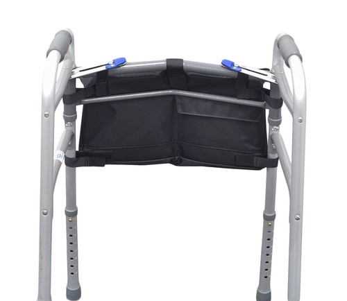 Deluxe Borsa Universale 18" x 10" Nylon Deambulatore/Rollator con Tasche Multiple, Nero - Foto 10 di 13