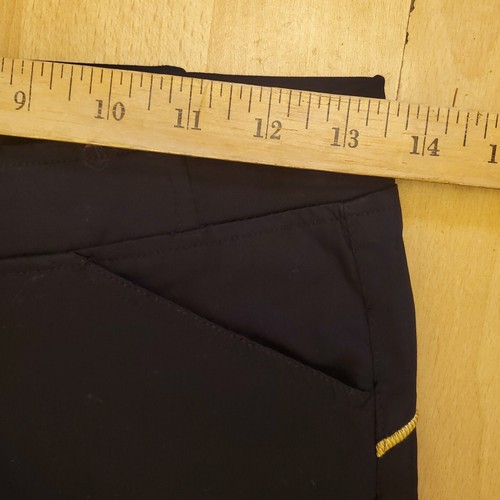 Kappa Womens Cargo Pants Black Chinos Pockets Stretch Gold Logo Size Medium HTF - Picture 7 of 10