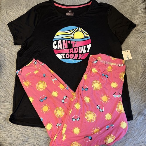 Secret Treasures Soft Pajama Set Womens Size Medium “Can’t Adult Today” Pajamas