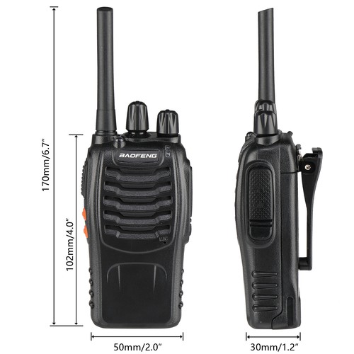 10 x Walkie Talkies Baofeng BF-88E Radio bidireccional de largo alcance PMR 16CH con auriculares - Imagen 13 de 28