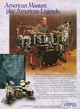 1997 Print Ad of Kaman Legend Separates Drum Kit with Walfredo Reyes Sr
