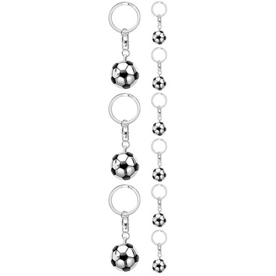 9 PCs Fußballschlüsselketten tragbarer Fußball -Schlüsselanlagen Mode Keychains