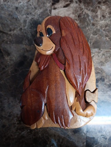Lady And The Tramp Hand Carved Wooden Puzzle Box, Disney