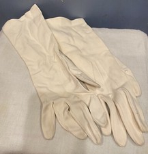 Vintage 1950-60's Hansen Analon 15" Ivory Opera Gloves Size 7