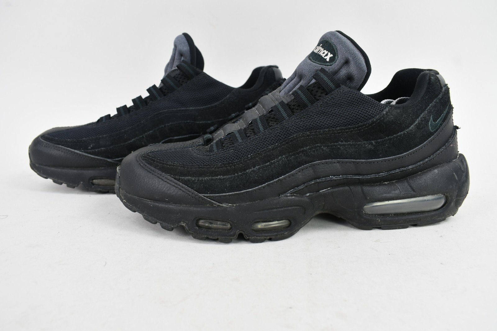 Size 8.5 Nike Air Max 95 Essential \u0026#039;Triple Black\u0026#039; AT9865-001 No  Laces | eBay