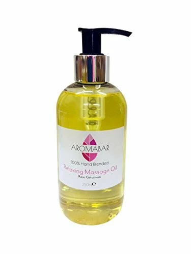 AROMABAR Rose Geranium Massage Oil 250ml Stress Relief