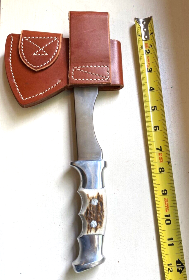Ruana Knives Camp Hatchet & Leather Sheath Bonner Montana eBay