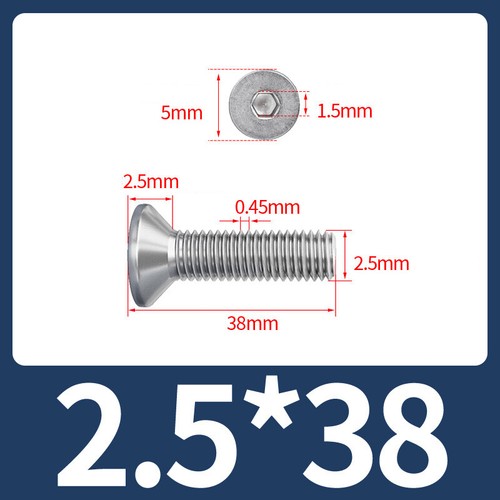 Tornillos de cabeza avellanada Allen de acero inoxidable hexagonal cabeza plana tornillo de máquina - Imagen 60 de 239